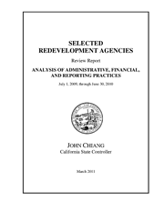Read State Controller John Chiang's full report on redevelopment agencies.