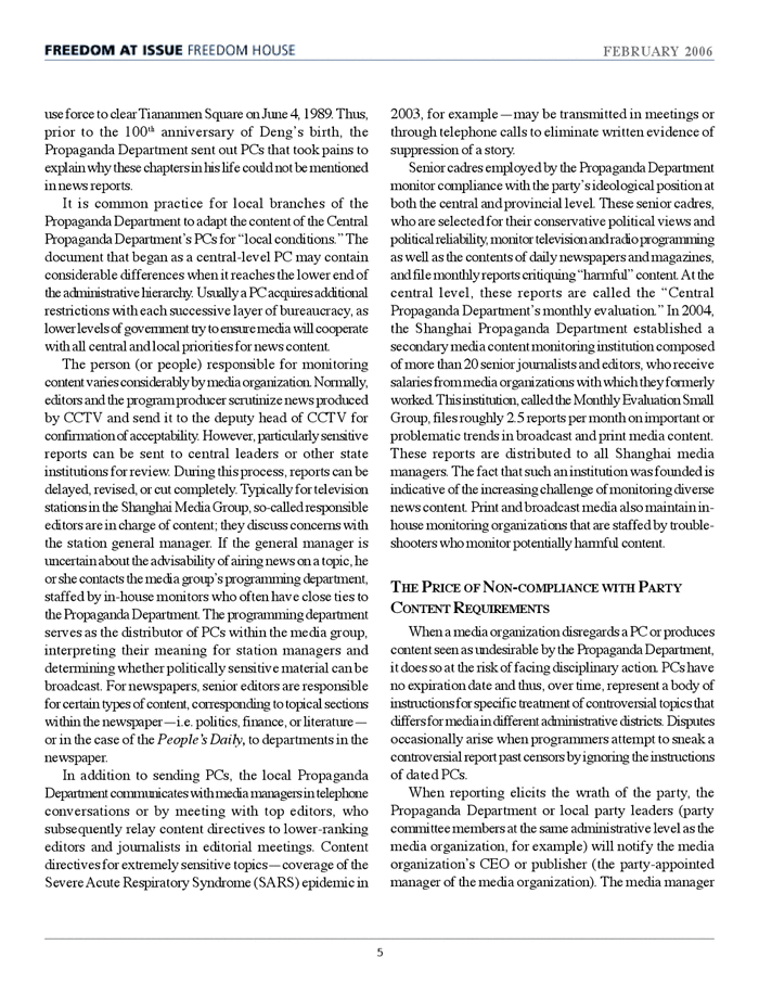 Page 5 of Speak No Evil: Mass Media Control in Contemporary China