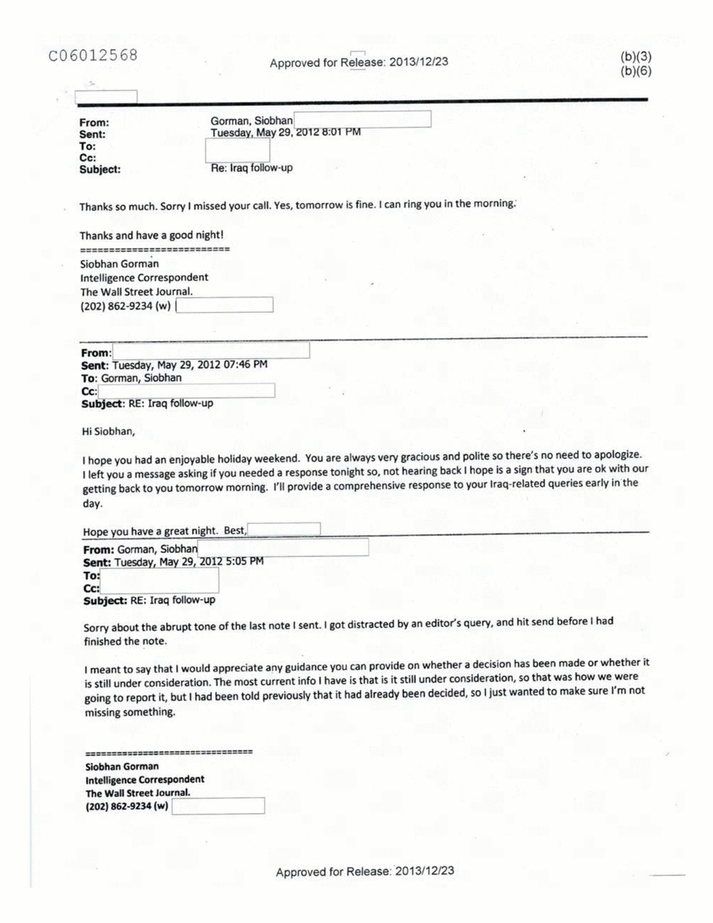 Page 100 from Email Correspondence Between Reporters and CIA Flacks