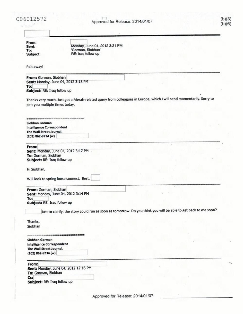 Page 106 from Email Correspondence Between Reporters and CIA Flacks