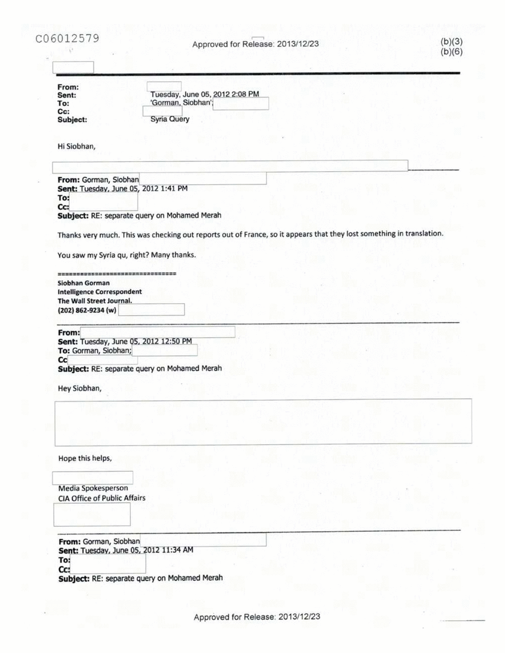 Page 115 from Email Correspondence Between Reporters and CIA Flacks