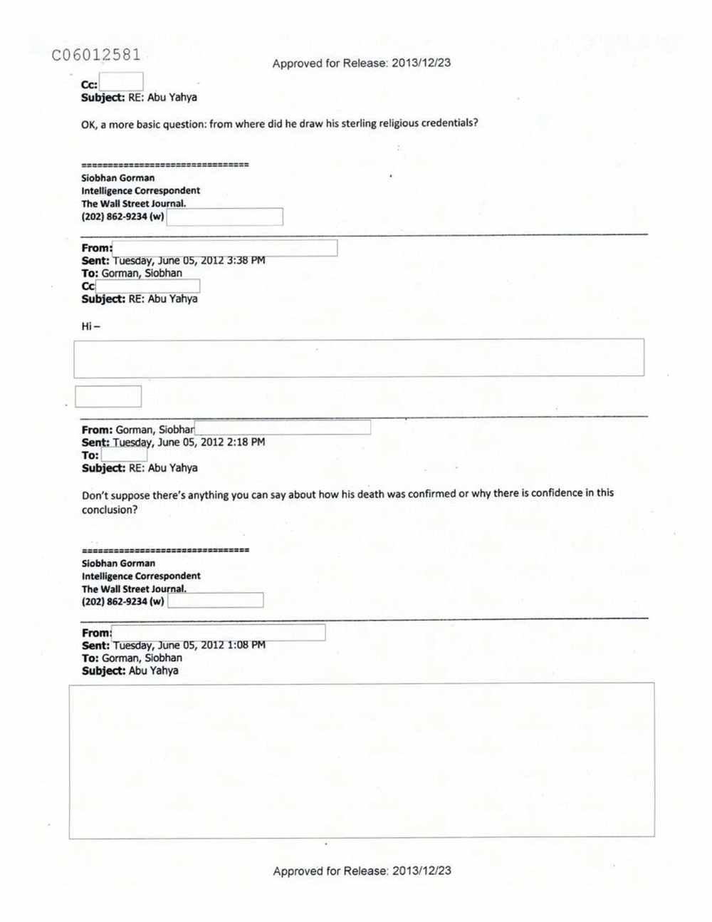 Page 121 from Email Correspondence Between Reporters and CIA Flacks