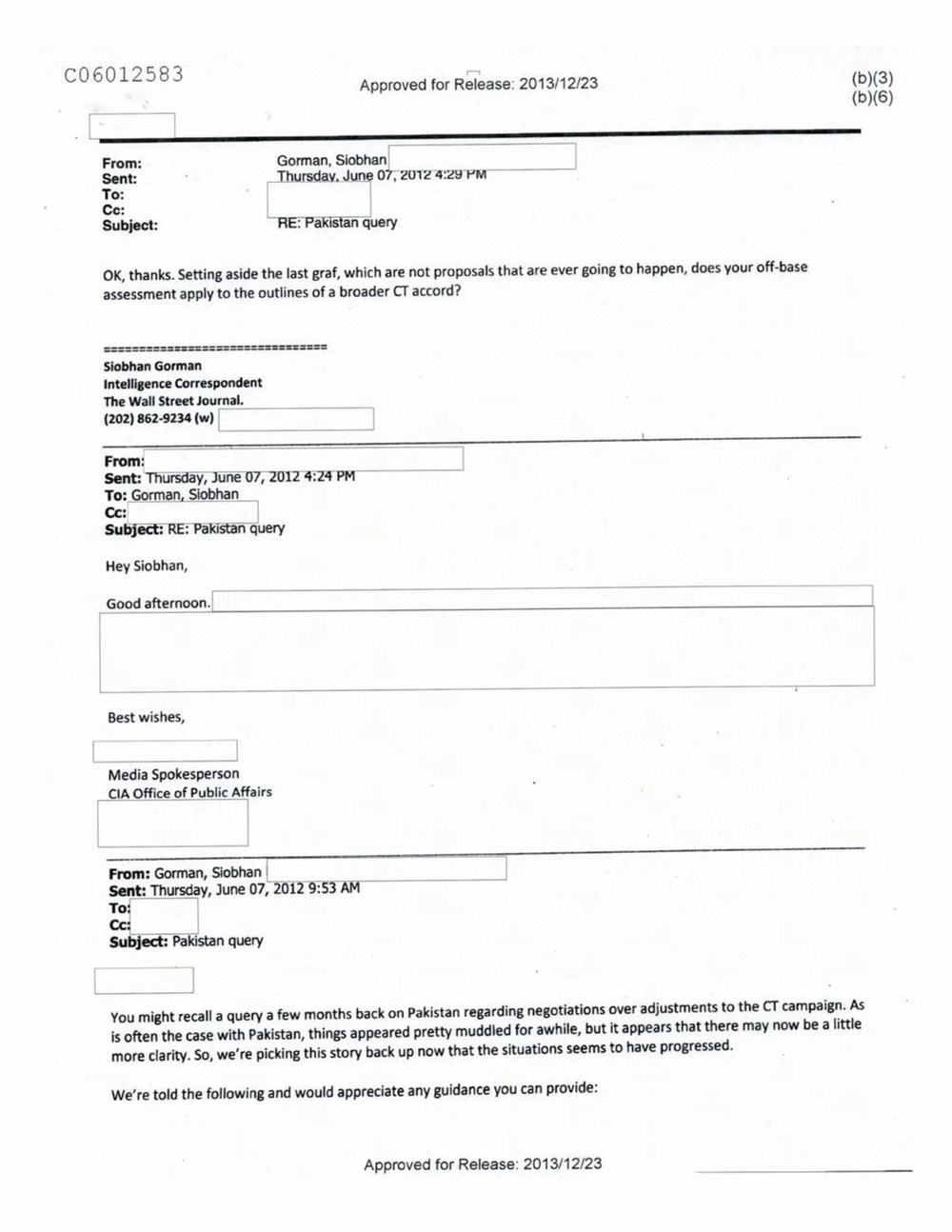 Page 125 from Email Correspondence Between Reporters and CIA Flacks