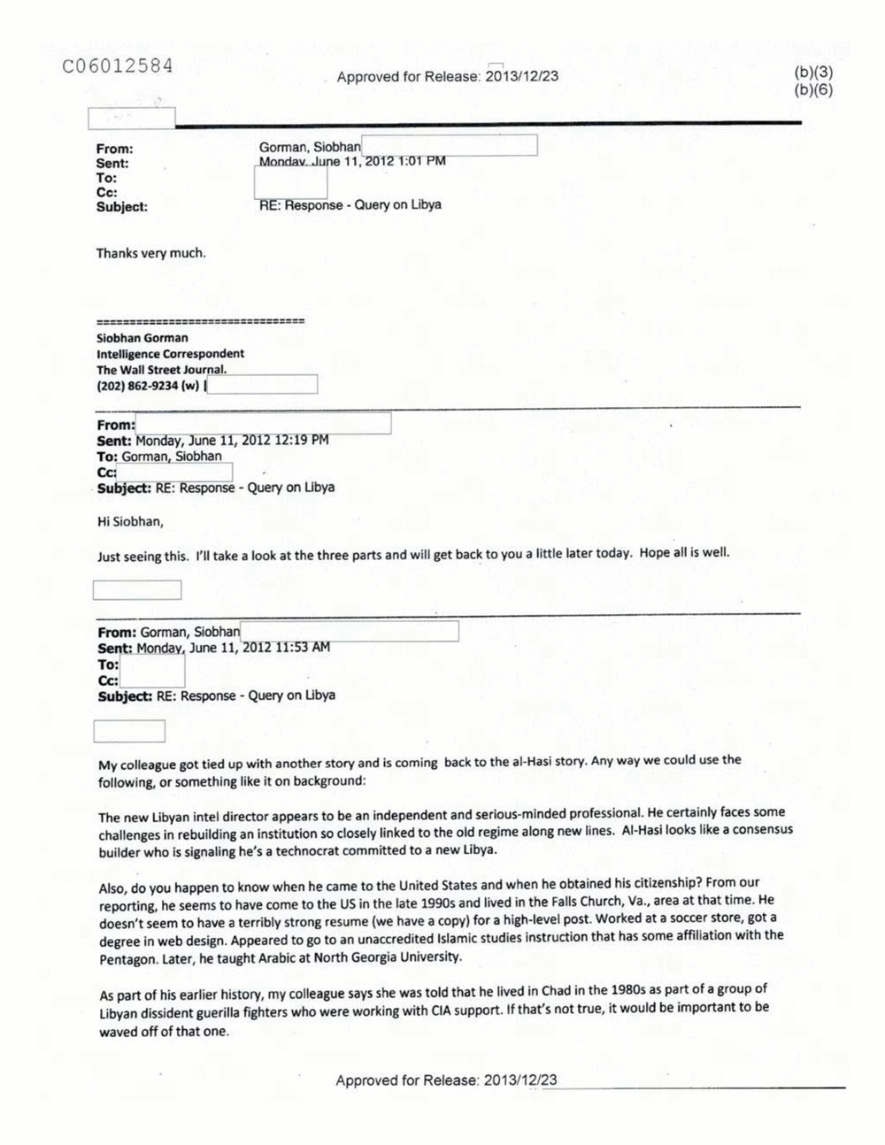 Page 127 from Email Correspondence Between Reporters and CIA Flacks