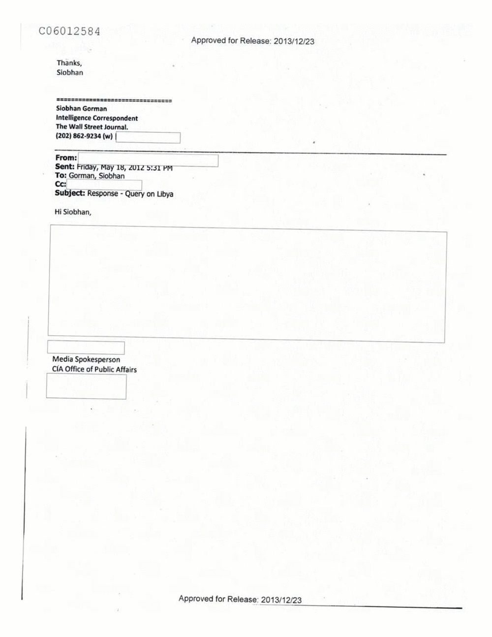 Page 128 from Email Correspondence Between Reporters and CIA Flacks