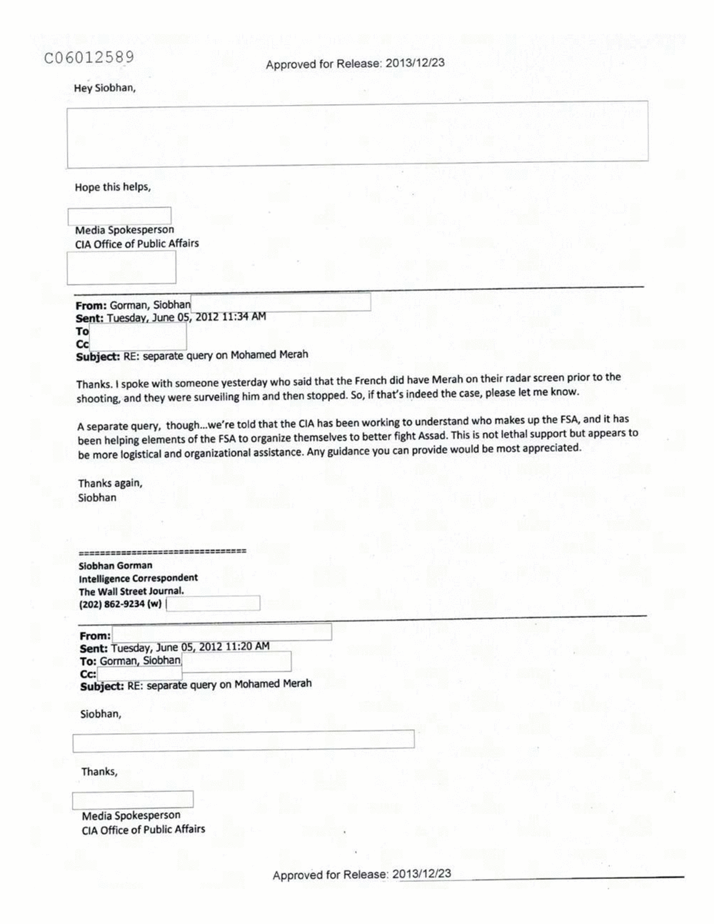Page 140 from Email Correspondence Between Reporters and CIA Flacks