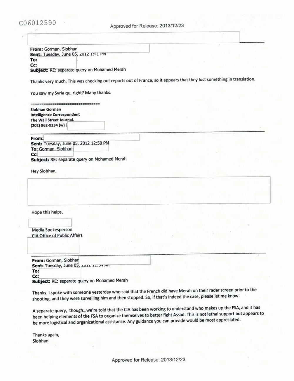 Page 144 from Email Correspondence Between Reporters and CIA Flacks