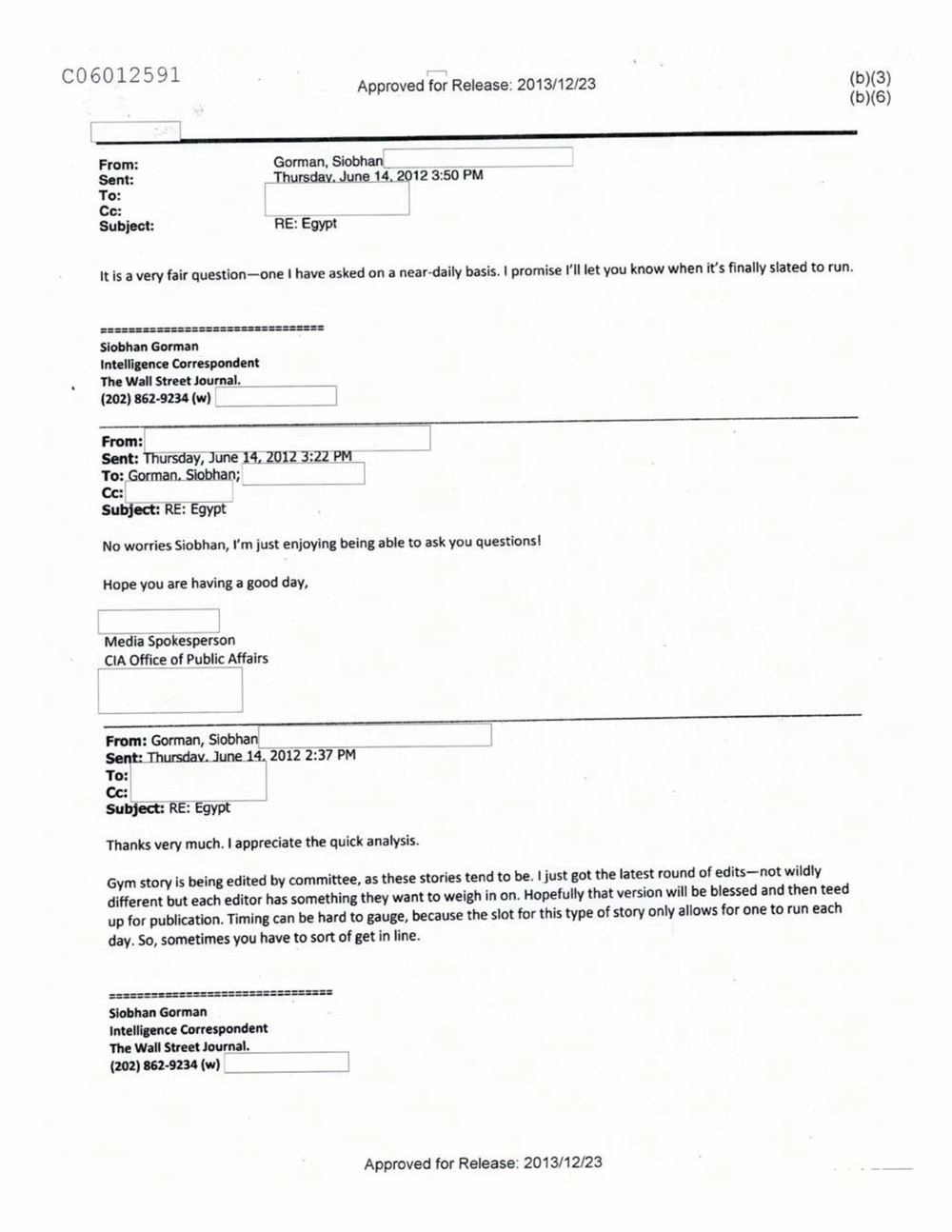 Page 146 from Email Correspondence Between Reporters and CIA Flacks