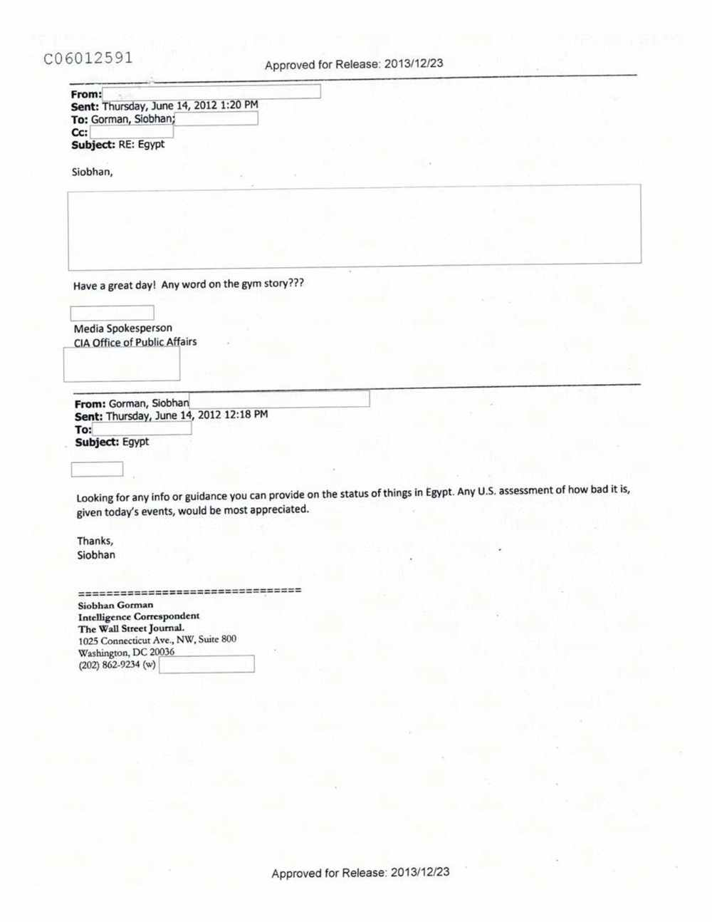 Page 147 from Email Correspondence Between Reporters and CIA Flacks