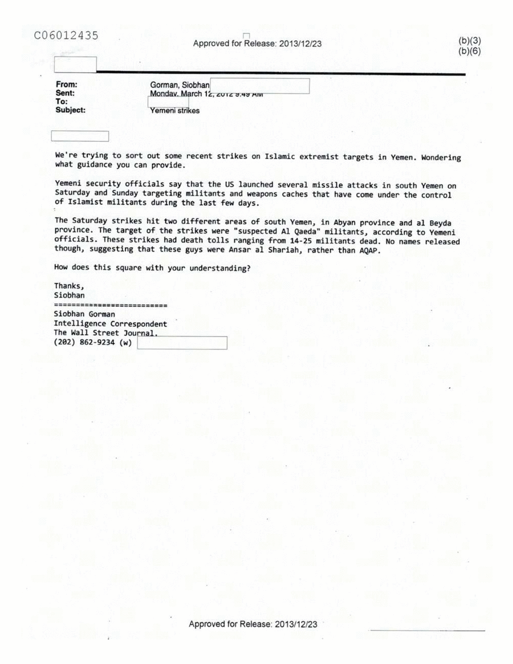 Page 15 from Email Correspondence Between Reporters and CIA Flacks