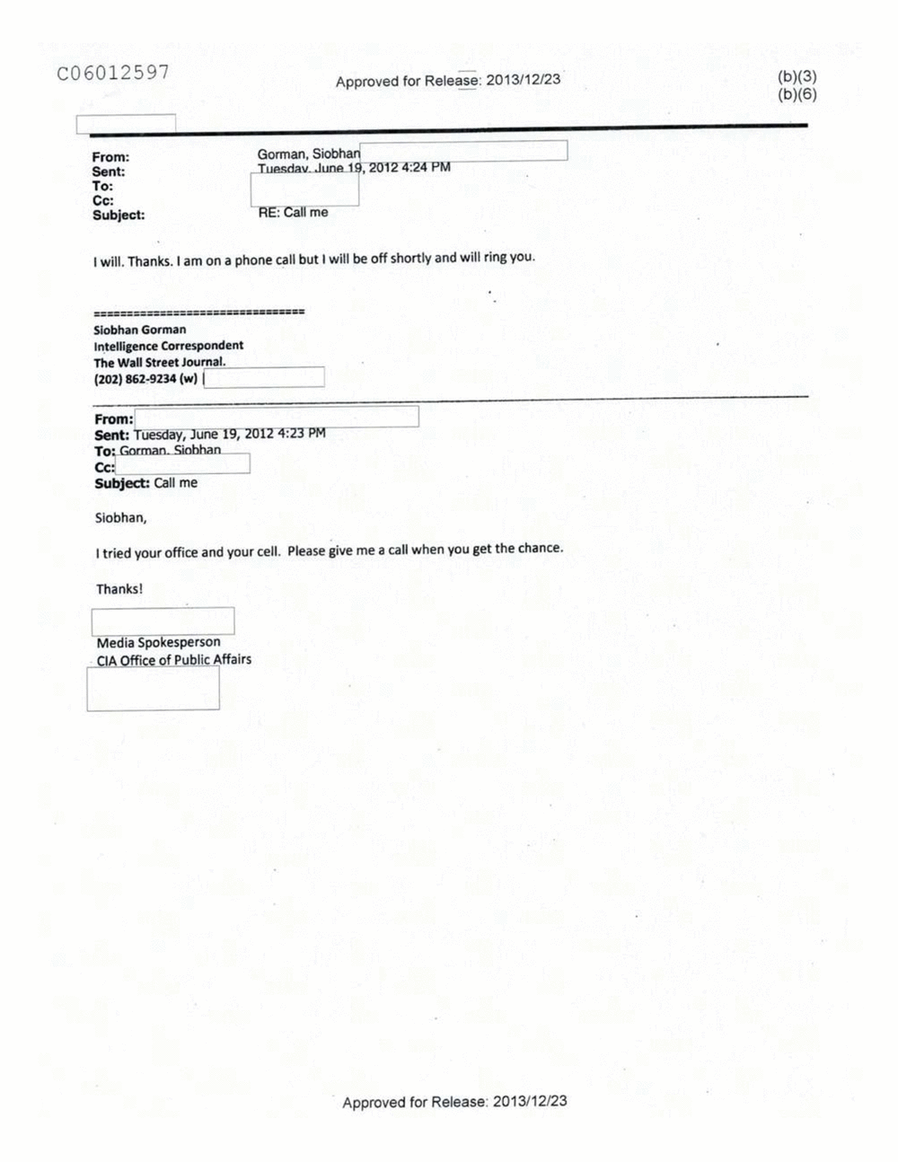 Page 152 from Email Correspondence Between Reporters and CIA Flacks