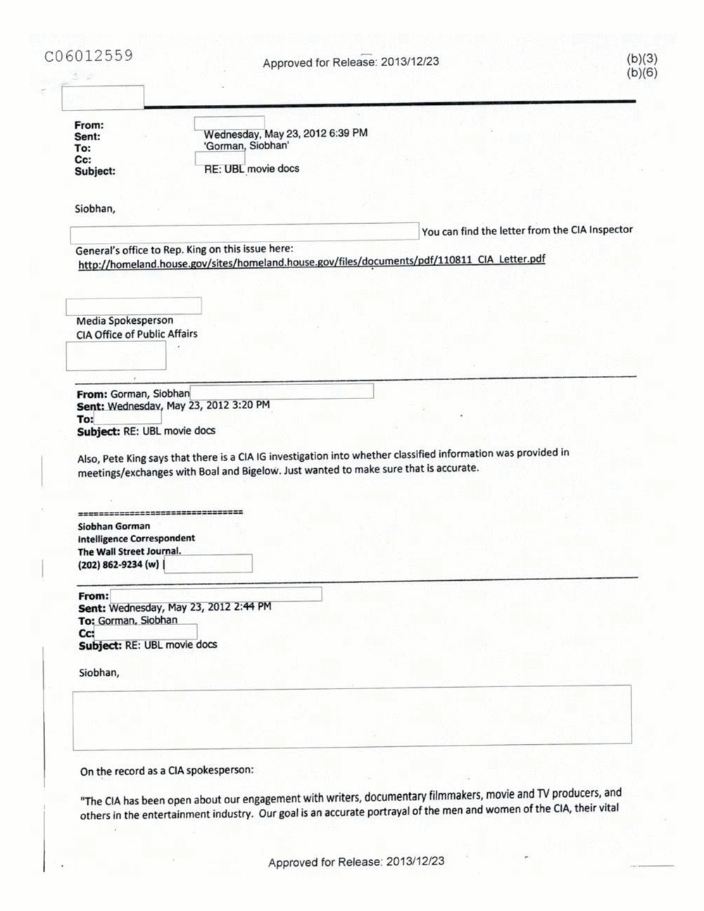 Page 162 from Email Correspondence Between Reporters and CIA Flacks