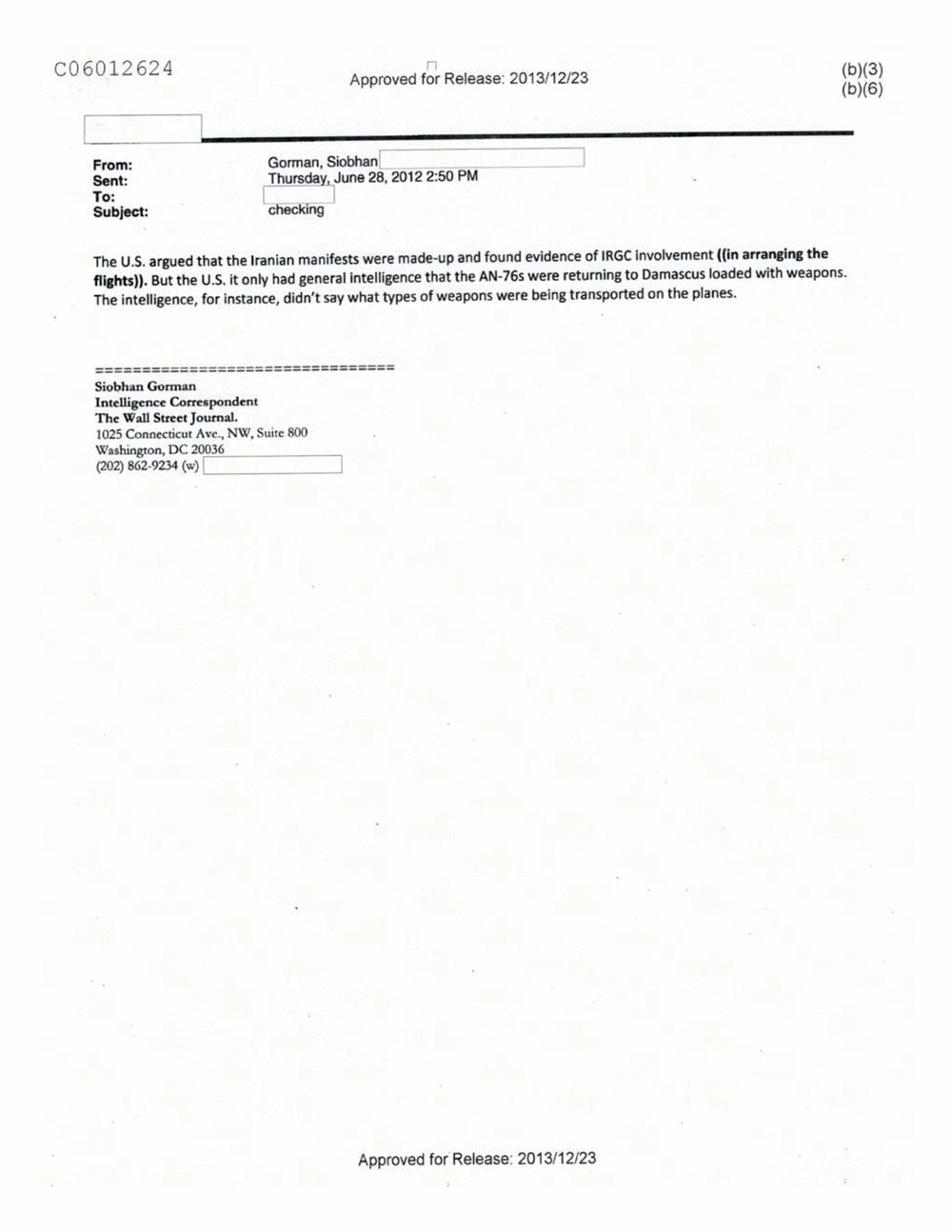 Page 179 from Email Correspondence Between Reporters and CIA Flacks