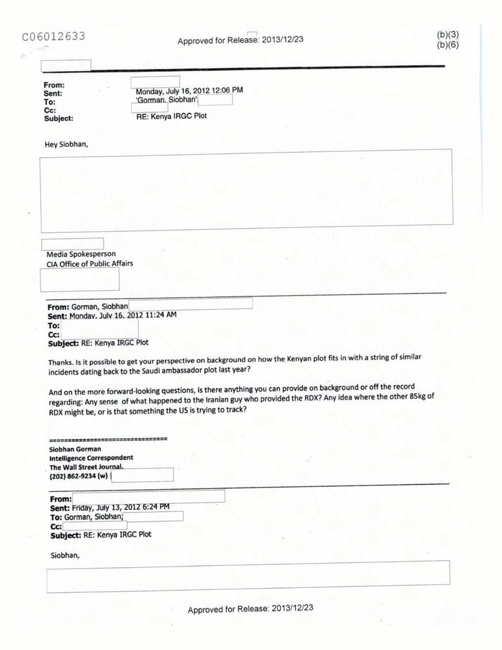 Page 192 from Email Correspondence Between Reporters and CIA Flacks