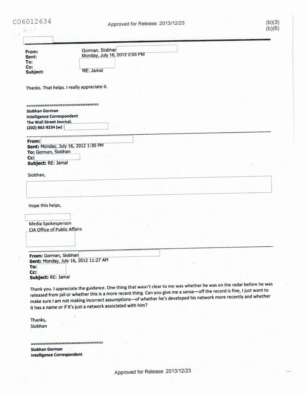 Page 195 from Email Correspondence Between Reporters and CIA Flacks