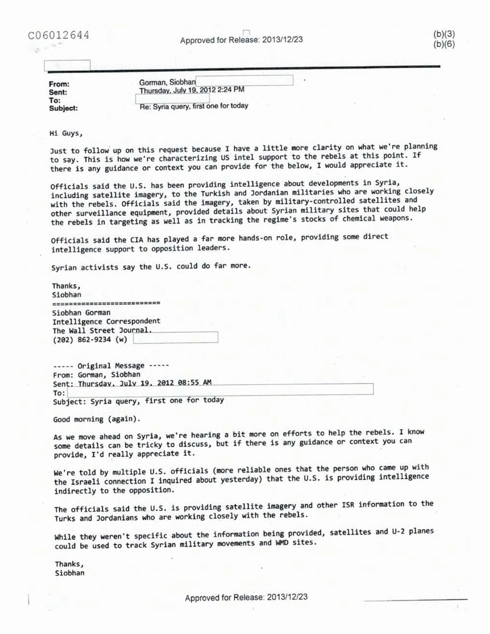 Page 212 from Email Correspondence Between Reporters and CIA Flacks