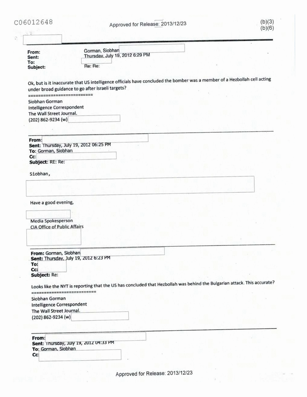 Page 218 from Email Correspondence Between Reporters and CIA Flacks