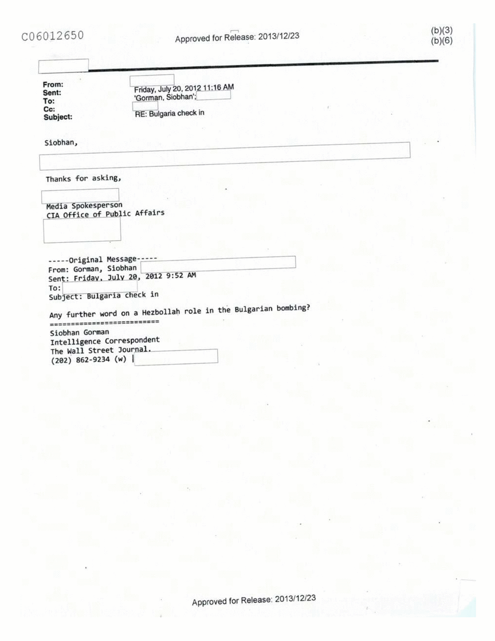 Page 224 from Email Correspondence Between Reporters and CIA Flacks