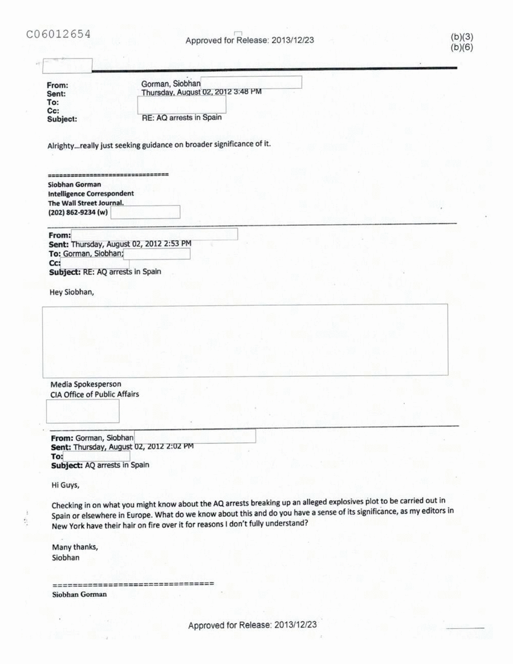 Page 230 from Email Correspondence Between Reporters and CIA Flacks