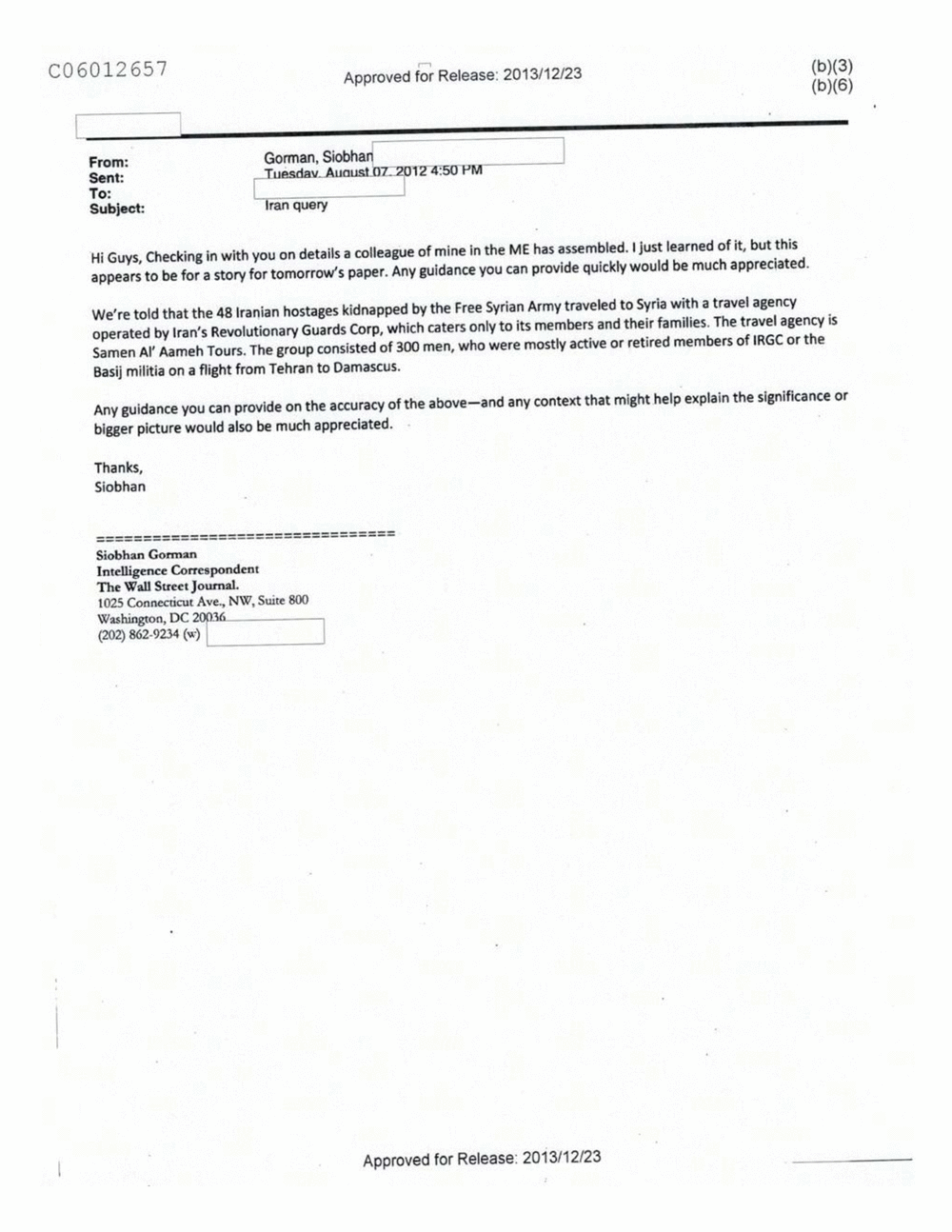 Page 234 from Email Correspondence Between Reporters and CIA Flacks