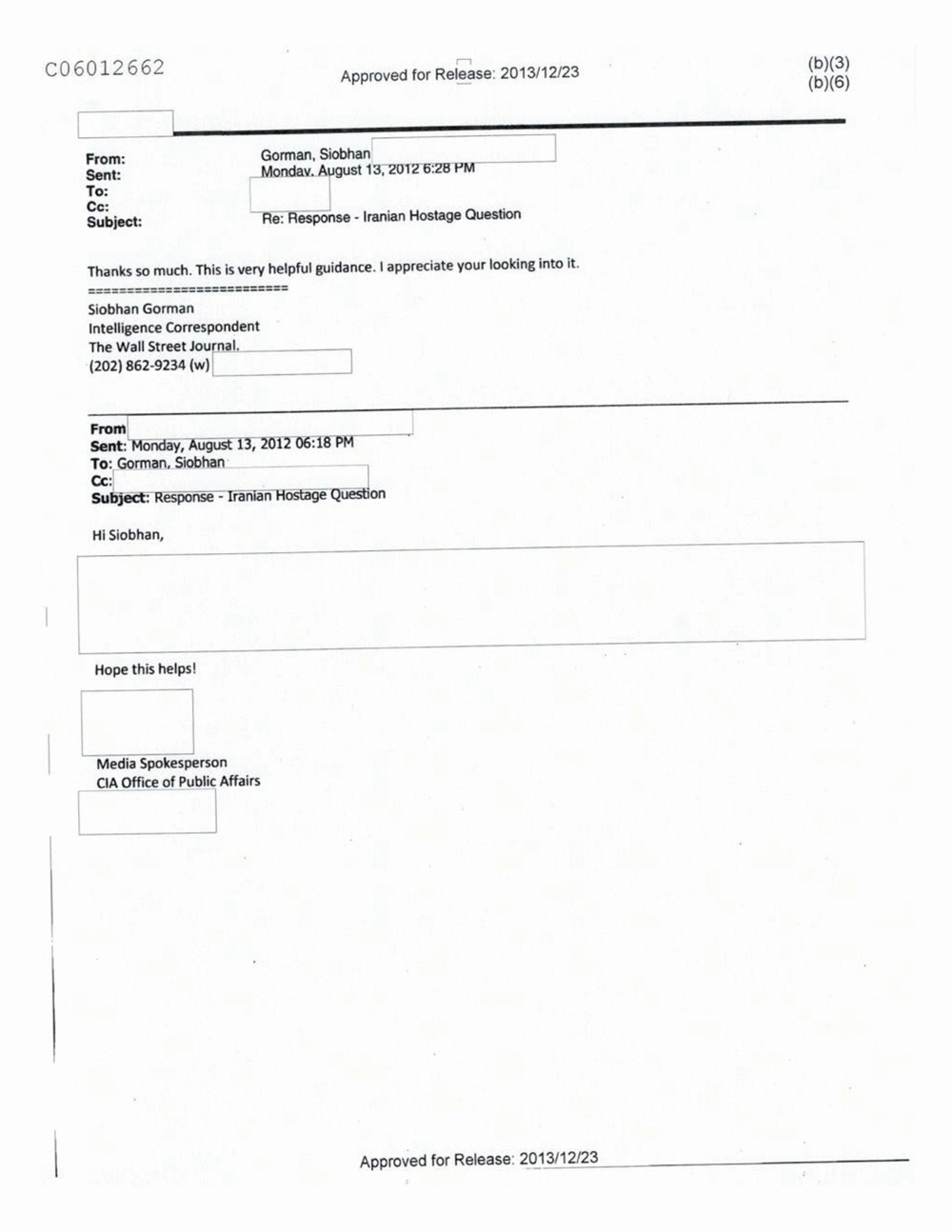 Page 240 from Email Correspondence Between Reporters and CIA Flacks