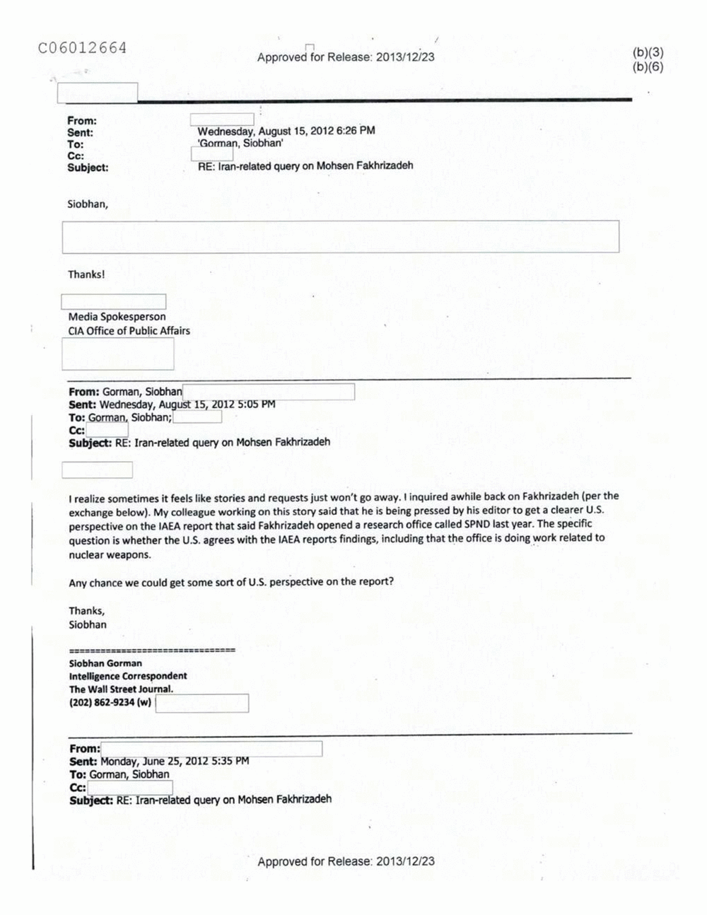 Page 242 from Email Correspondence Between Reporters and CIA Flacks
