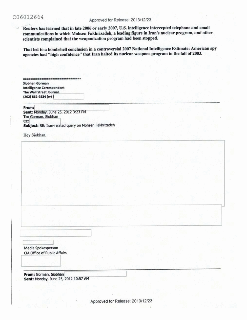 Page 244 from Email Correspondence Between Reporters and CIA Flacks
