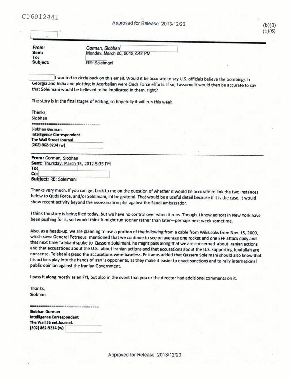Page 25 from Email Correspondence Between Reporters and CIA Flacks