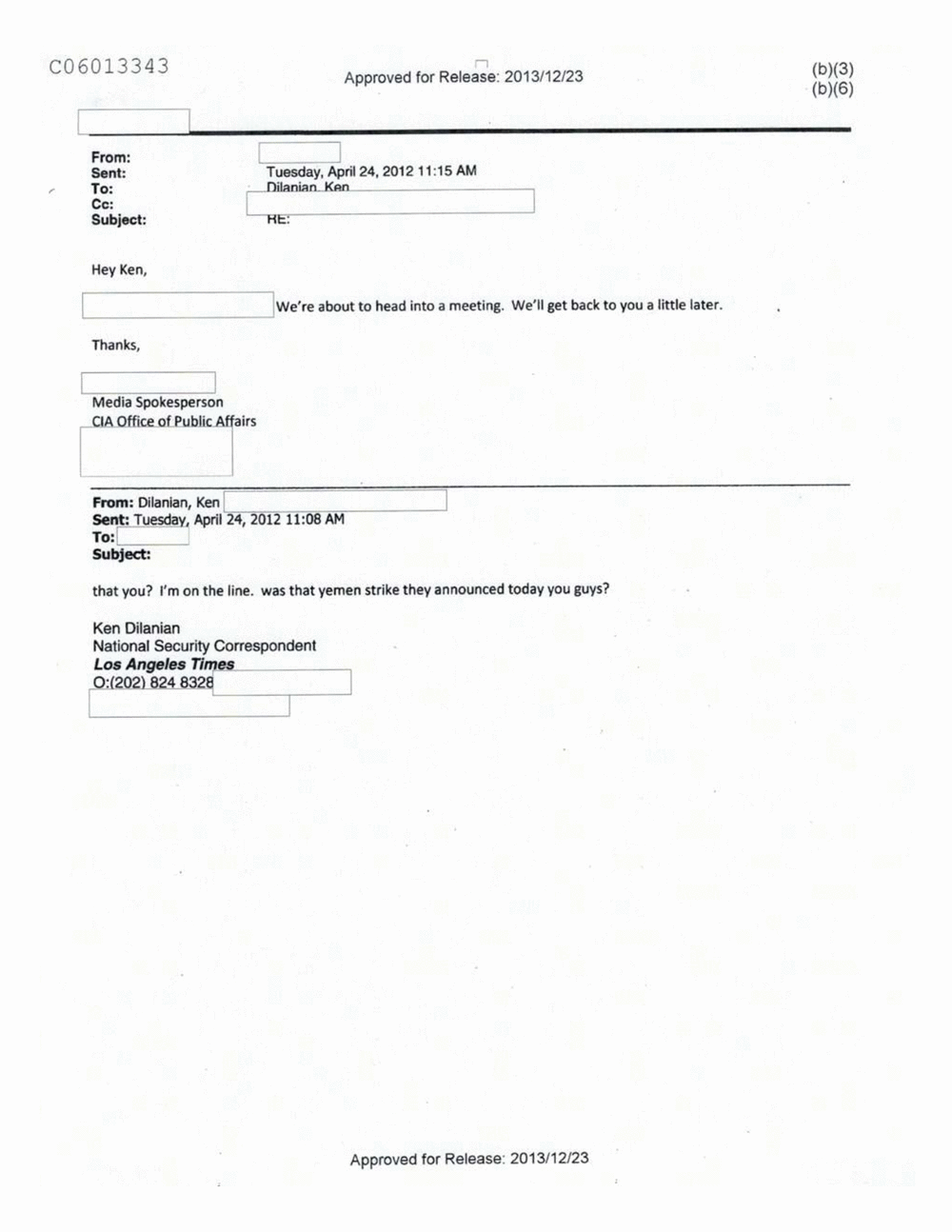 Page 251 from Email Correspondence Between Reporters and CIA Flacks