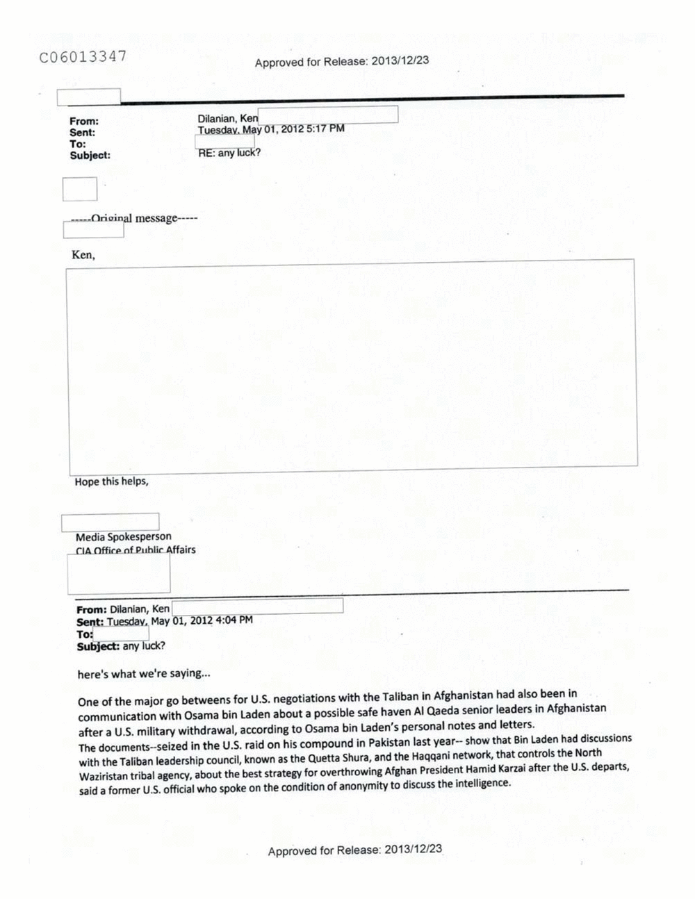 Page 255 from Email Correspondence Between Reporters and CIA Flacks