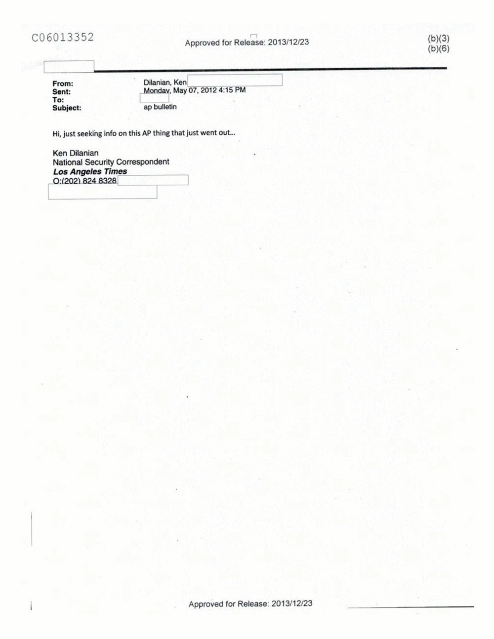 Page 265 from Email Correspondence Between Reporters and CIA Flacks
