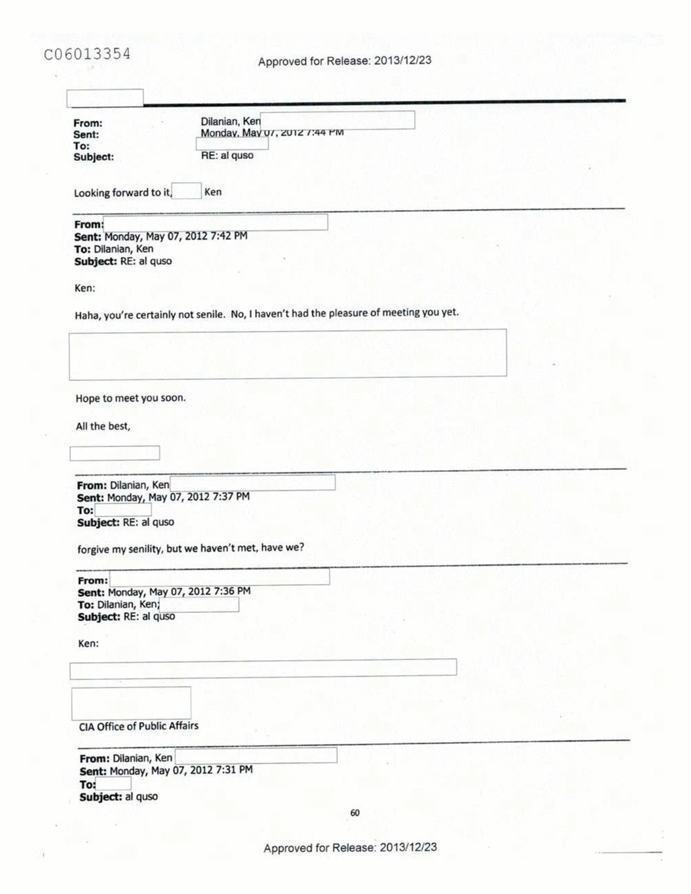 Page 268 from Email Correspondence Between Reporters and CIA Flacks