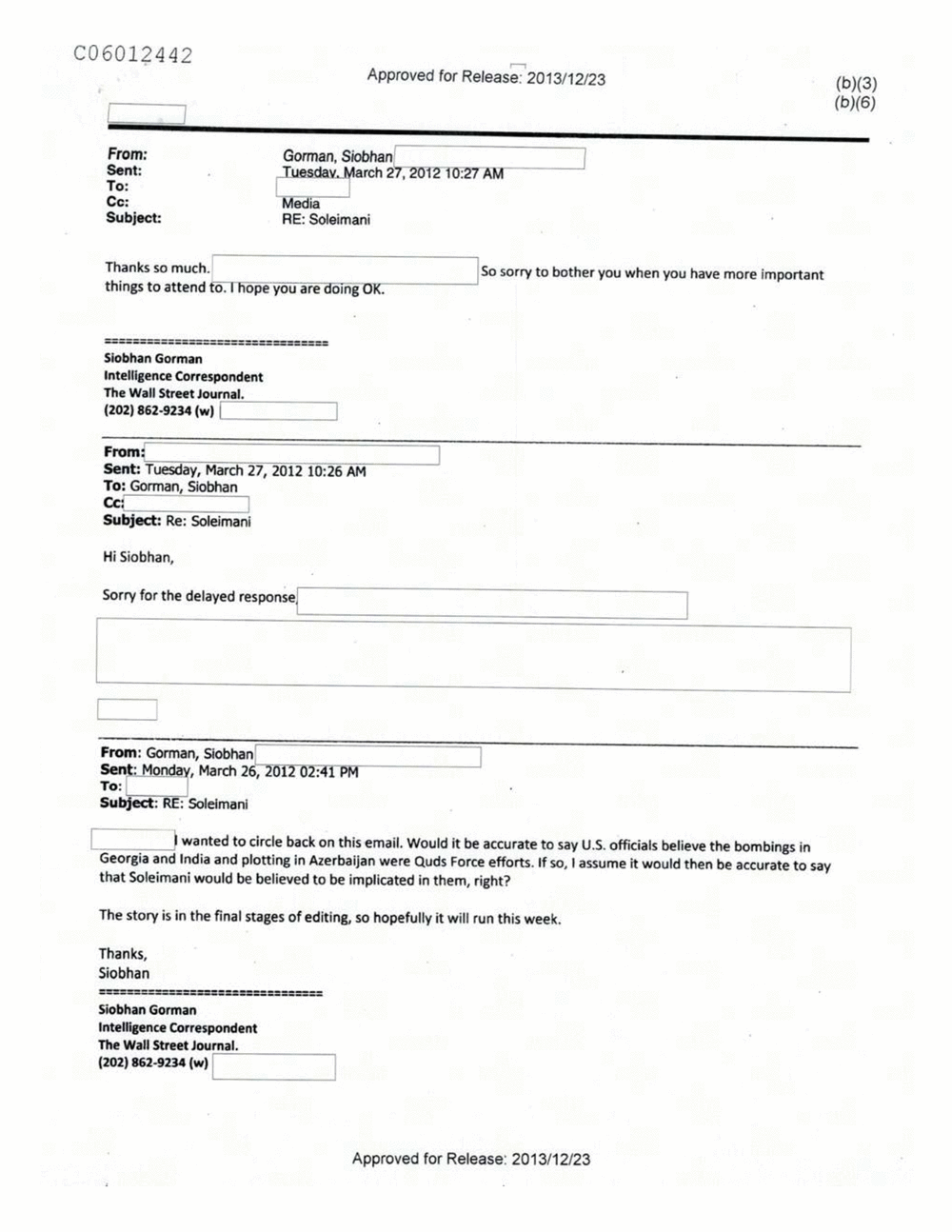 Page 27 from Email Correspondence Between Reporters and CIA Flacks