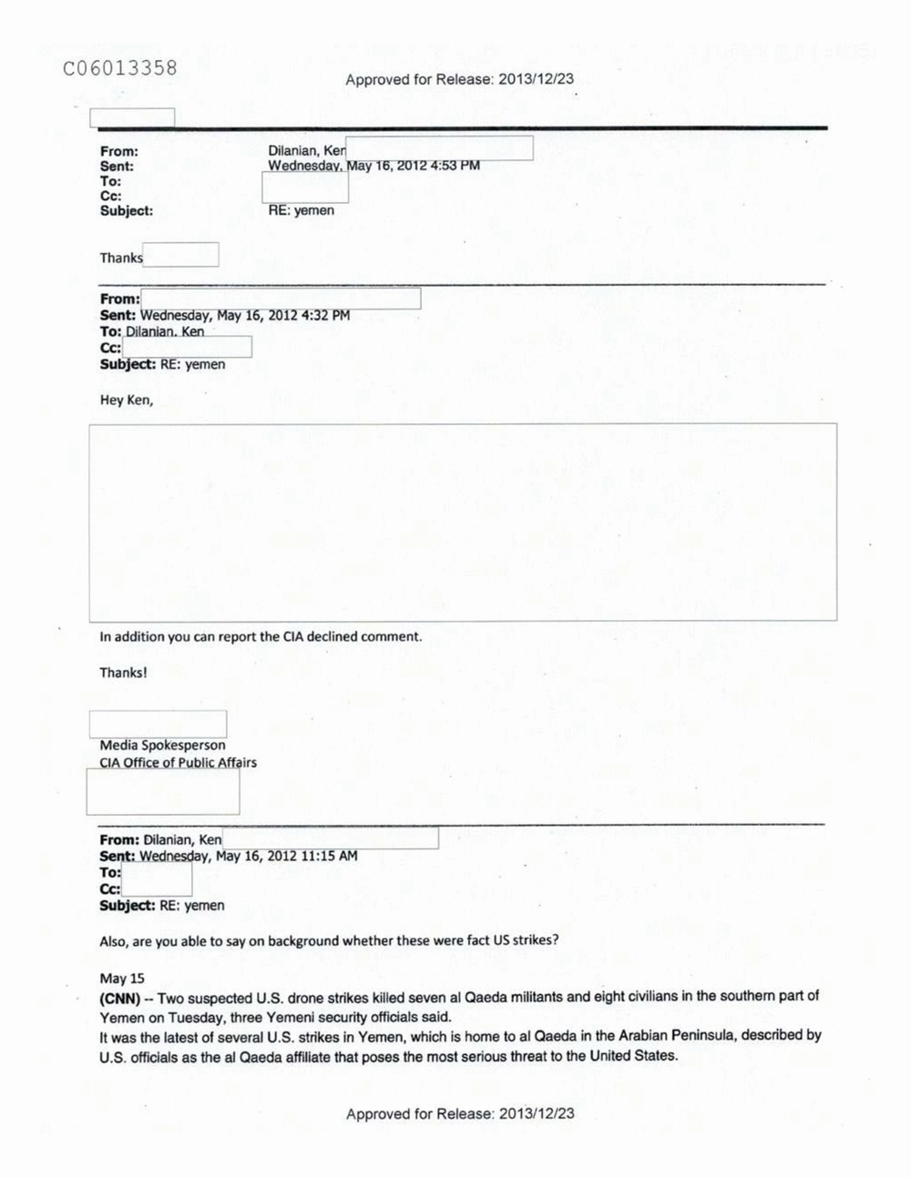 Page 280 from Email Correspondence Between Reporters and CIA Flacks