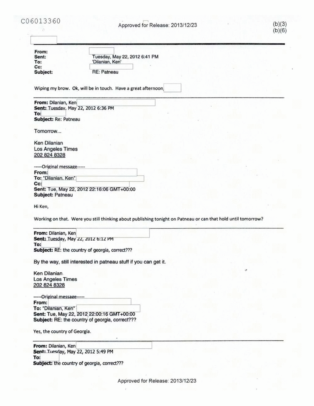 Page 283 from Email Correspondence Between Reporters and CIA Flacks