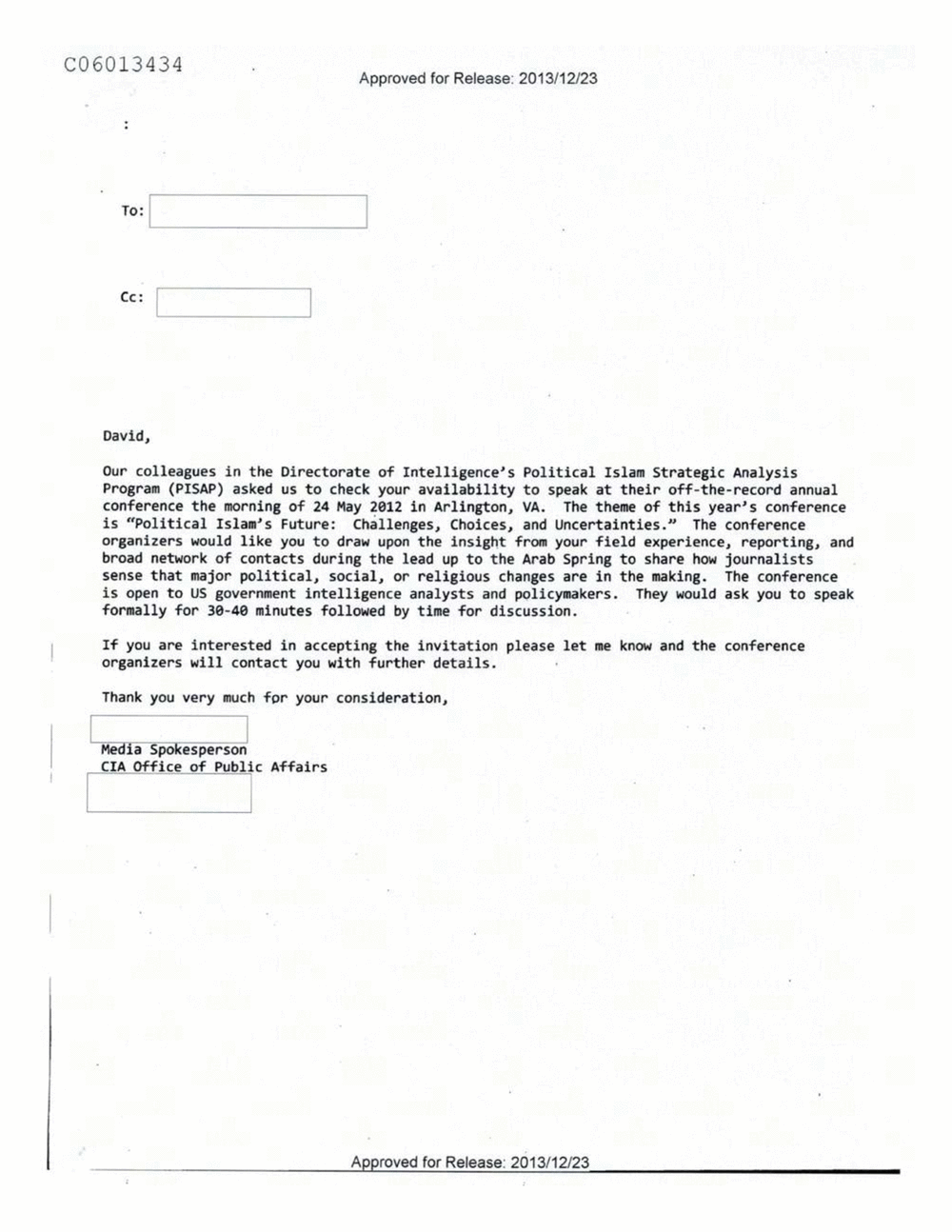 Page 296 from Email Correspondence Between Reporters and CIA Flacks