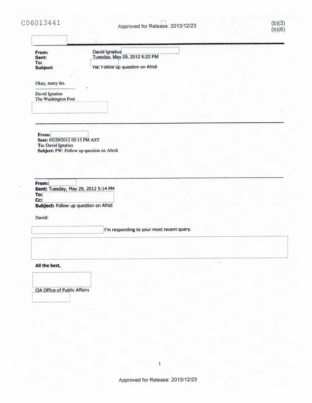 Page 305 from Email Correspondence Between Reporters and CIA Flacks