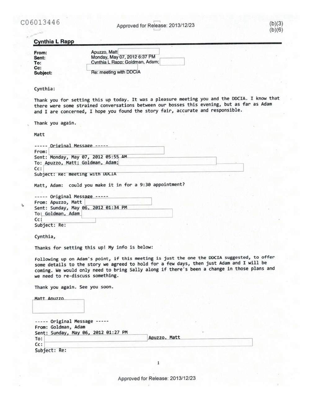 Page 308 from Email Correspondence Between Reporters and CIA Flacks