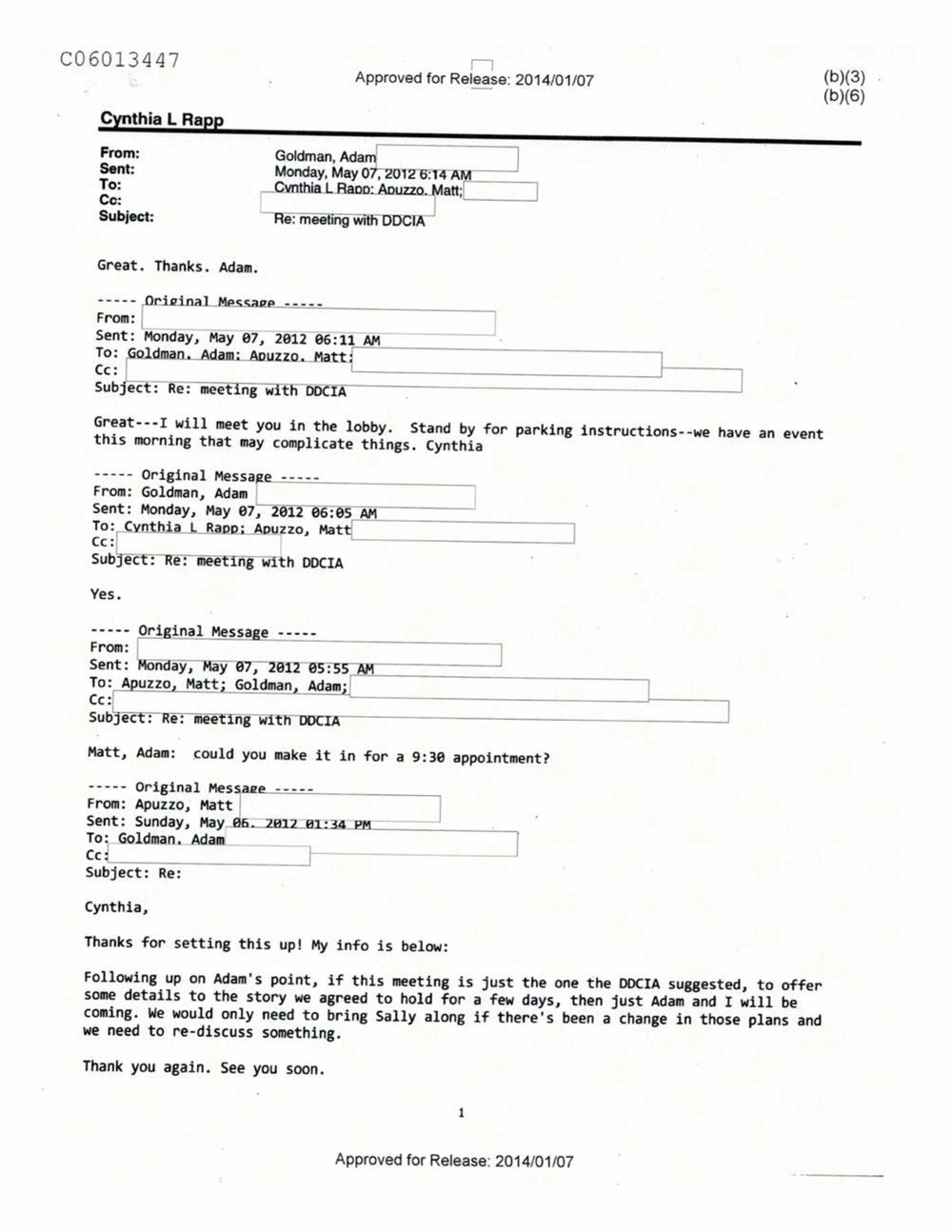 Page 310 from Email Correspondence Between Reporters and CIA Flacks