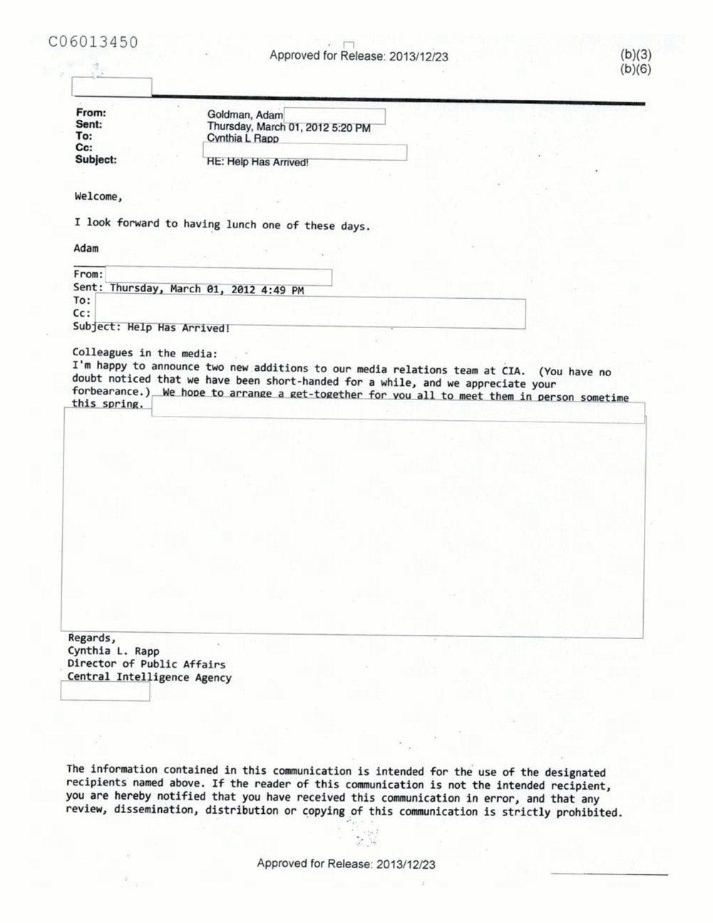 Page 317 from Email Correspondence Between Reporters and CIA Flacks