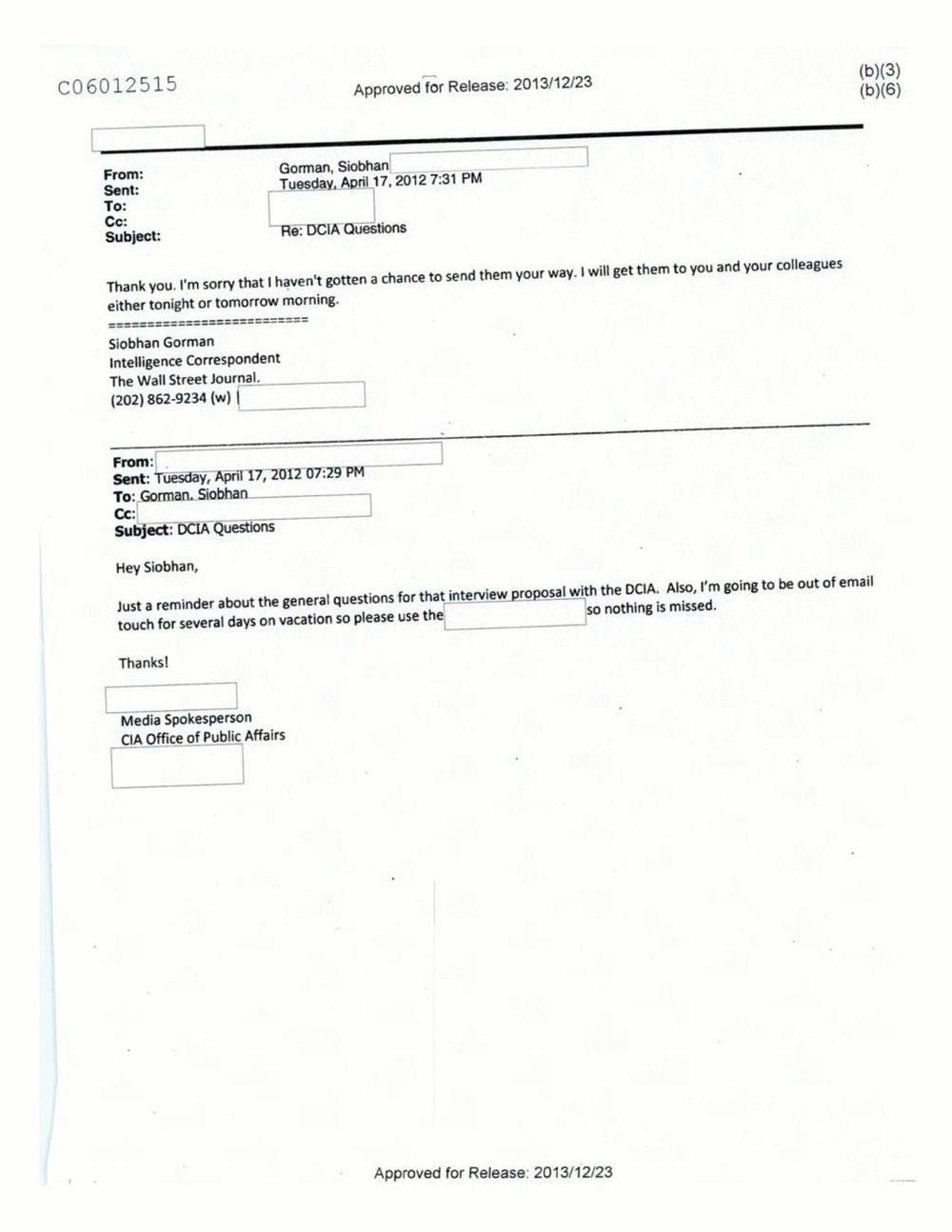 Page 32 from Email Correspondence Between Reporters and CIA Flacks