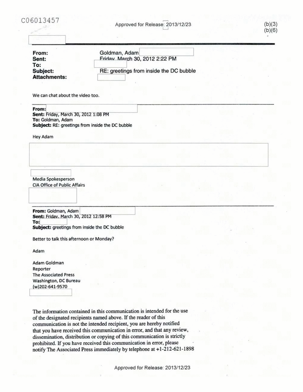 Page 325 from Email Correspondence Between Reporters and CIA Flacks