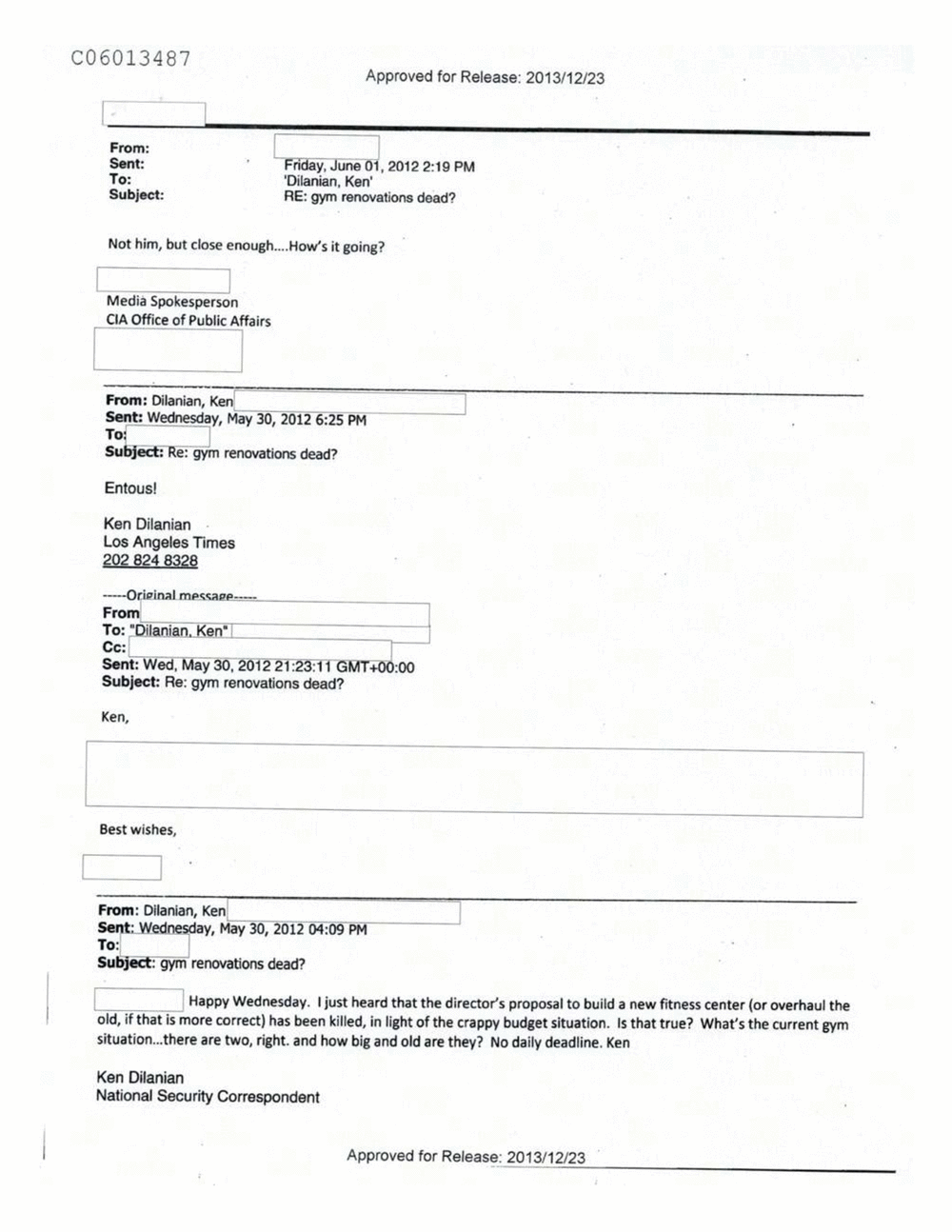 Page 335 from Email Correspondence Between Reporters and CIA Flacks