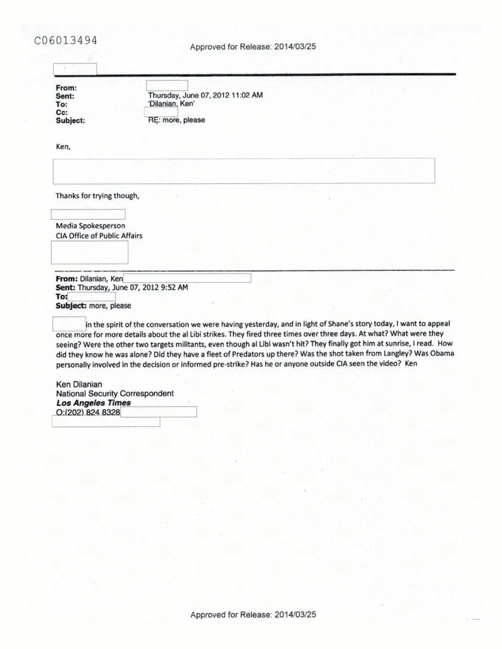 Page 345 from Email Correspondence Between Reporters and CIA Flacks