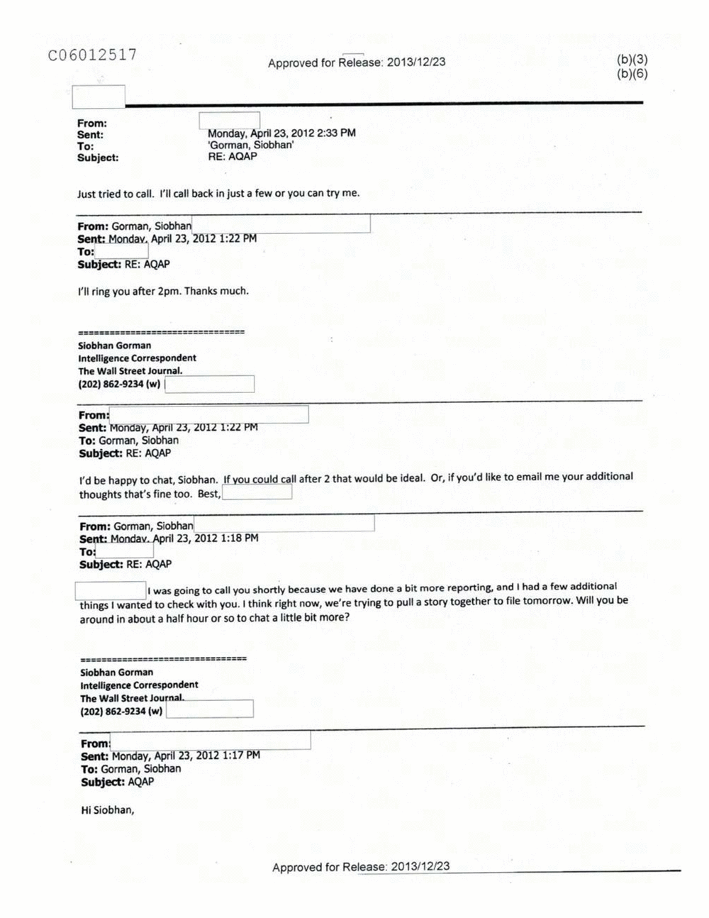 Page 35 from Email Correspondence Between Reporters and CIA Flacks