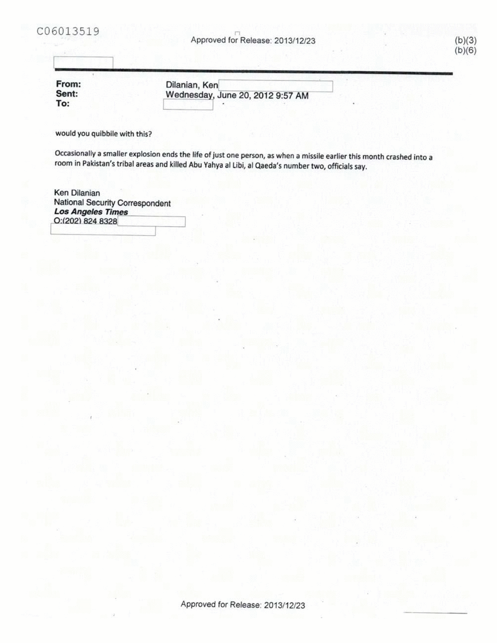 Page 357 from Email Correspondence Between Reporters and CIA Flacks