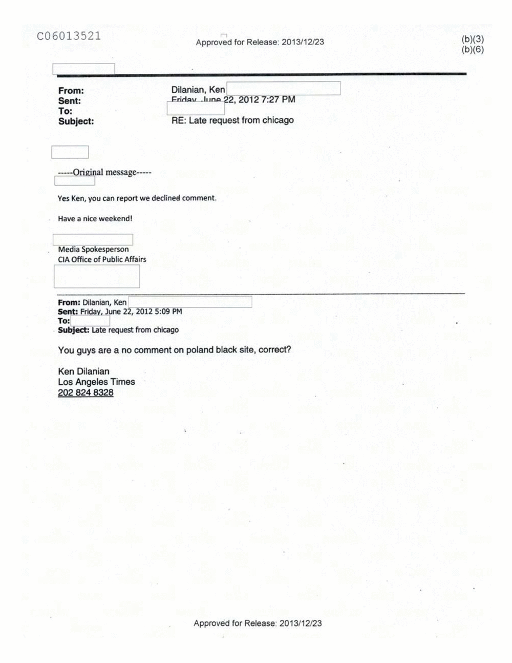 Page 359 from Email Correspondence Between Reporters and CIA Flacks