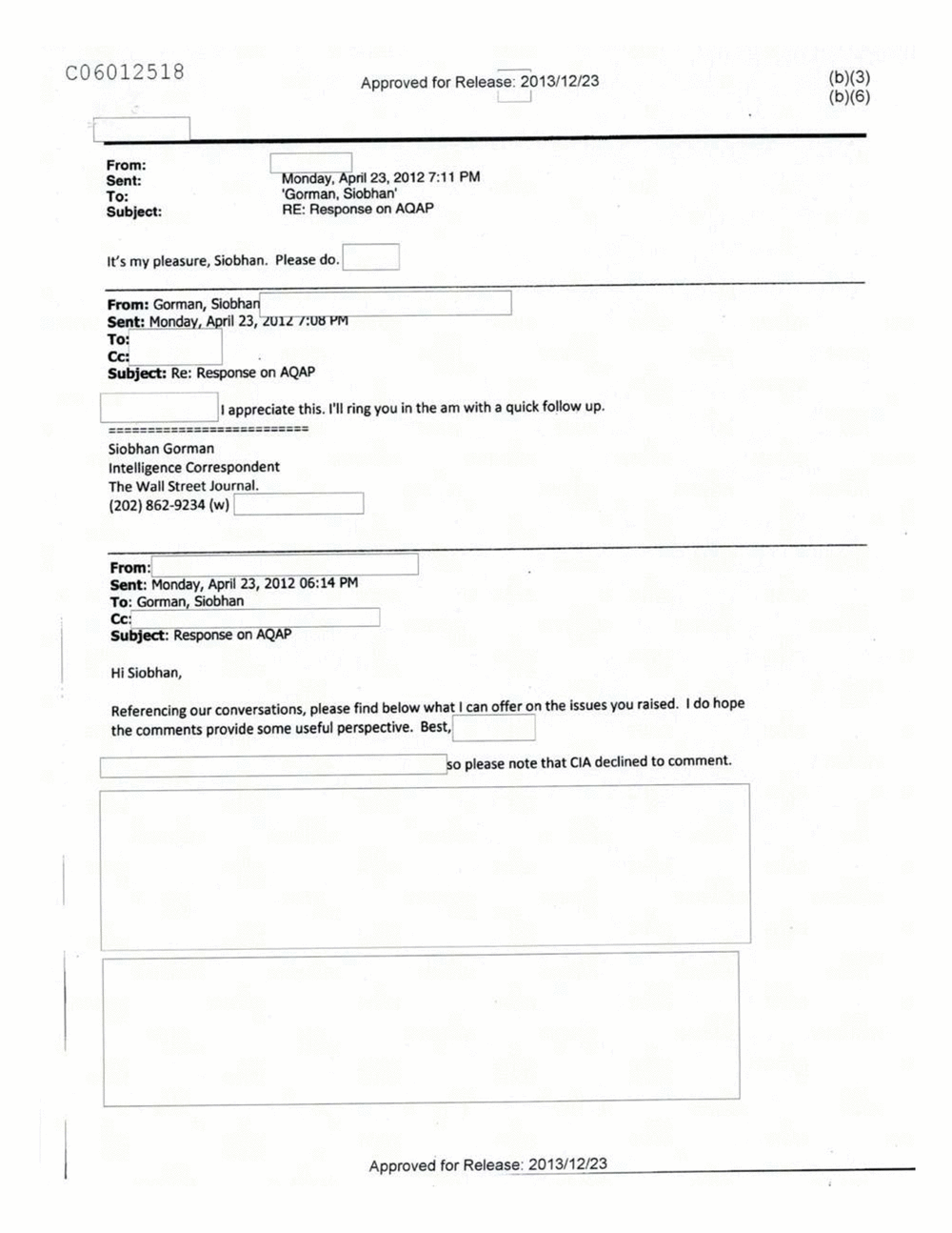 Page 37 from Email Correspondence Between Reporters and CIA Flacks