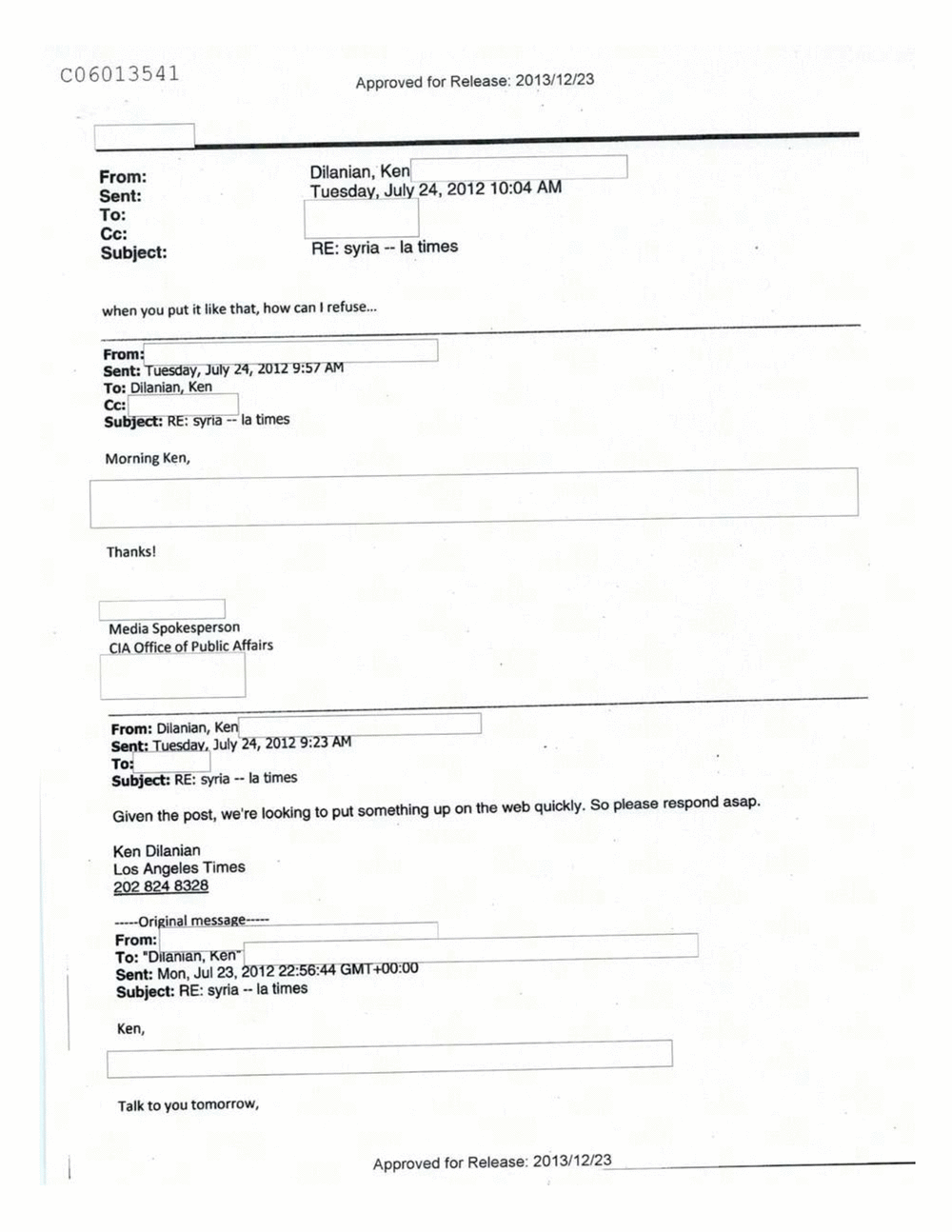 Page 396 from Email Correspondence Between Reporters and CIA Flacks