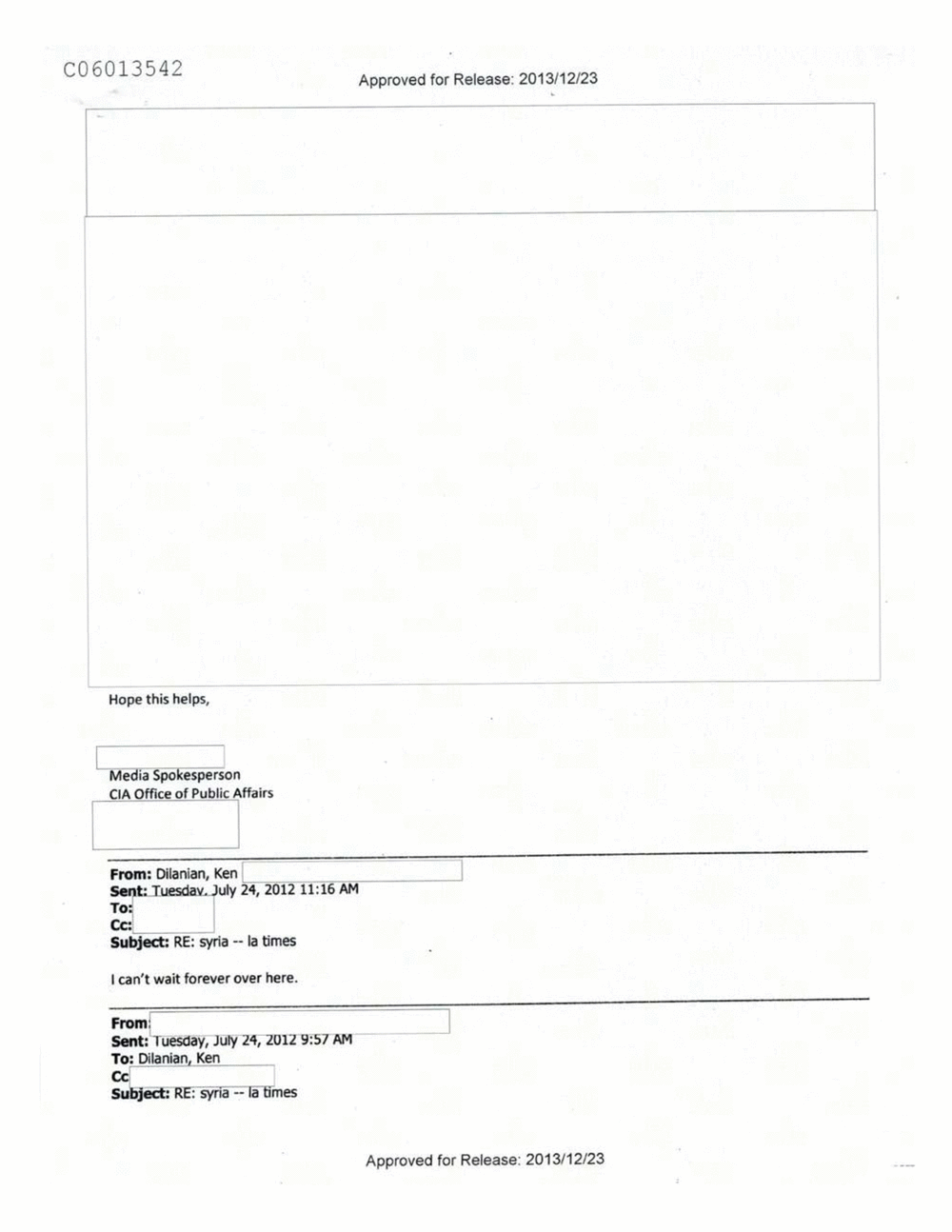 Page 400 from Email Correspondence Between Reporters and CIA Flacks